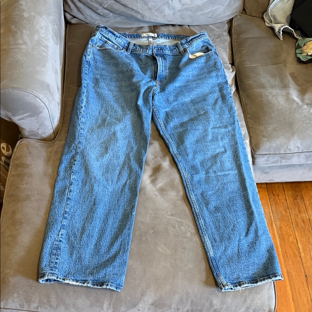 Abercrombie & Fitch Blue Straight Leg Jeans